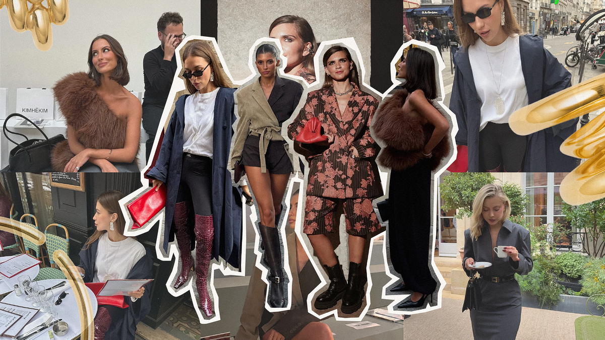five influencers showcasing cinco jewelry fashion week influencers styles in a vibrant collage during fashion events.