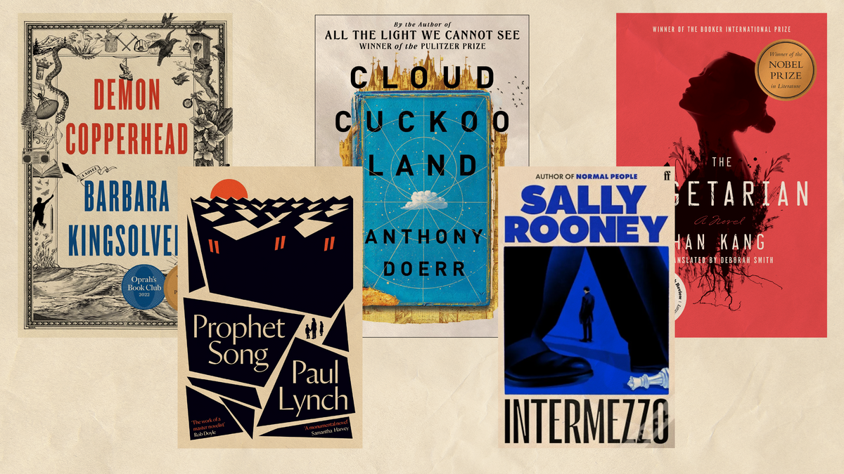 Best books to read 2024 featuring titles like Demon Copperhead, Cloud Cuckoo Land, and The Vegetarian.