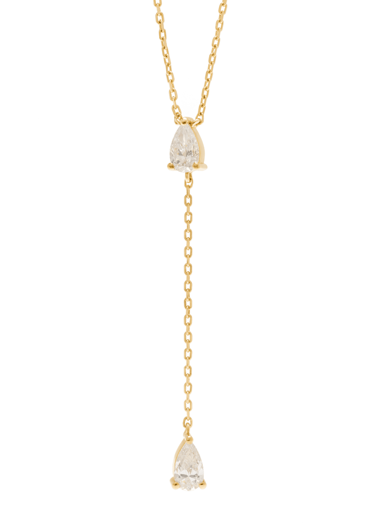 colier 18k cu două diamante legate Coliere