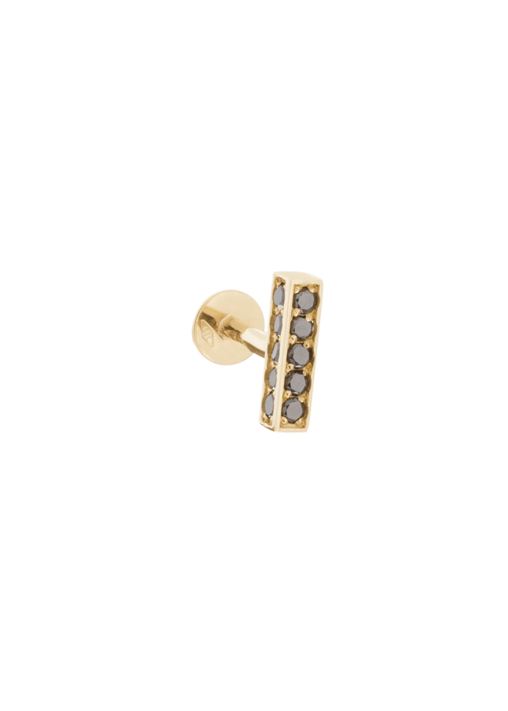 cercei belli stud cu diamant negru 18k