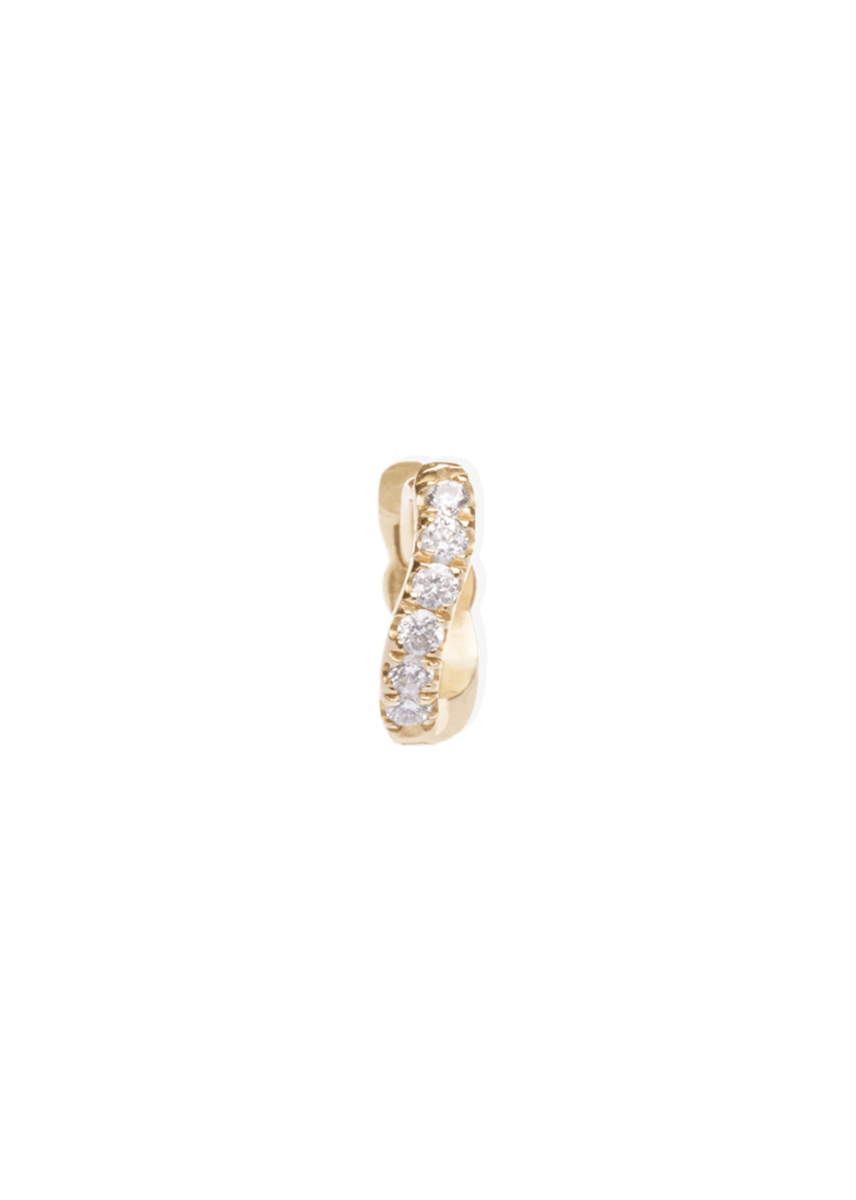 cercei cerc 5 mm cu diamante 18k