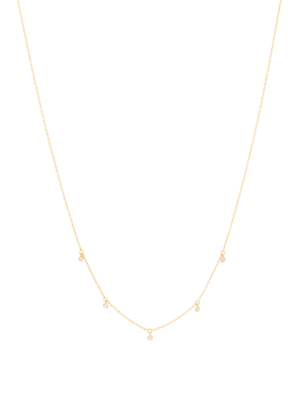 five lucky diamonds 18k necklace