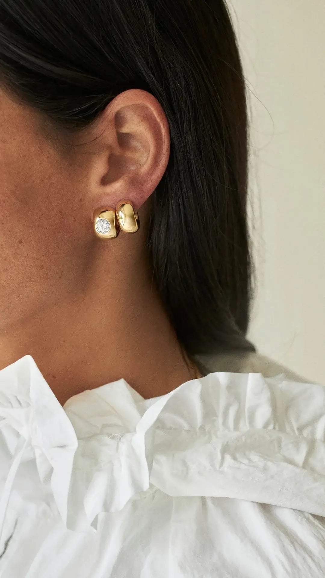Violet Mini Bold Huggies Earrings