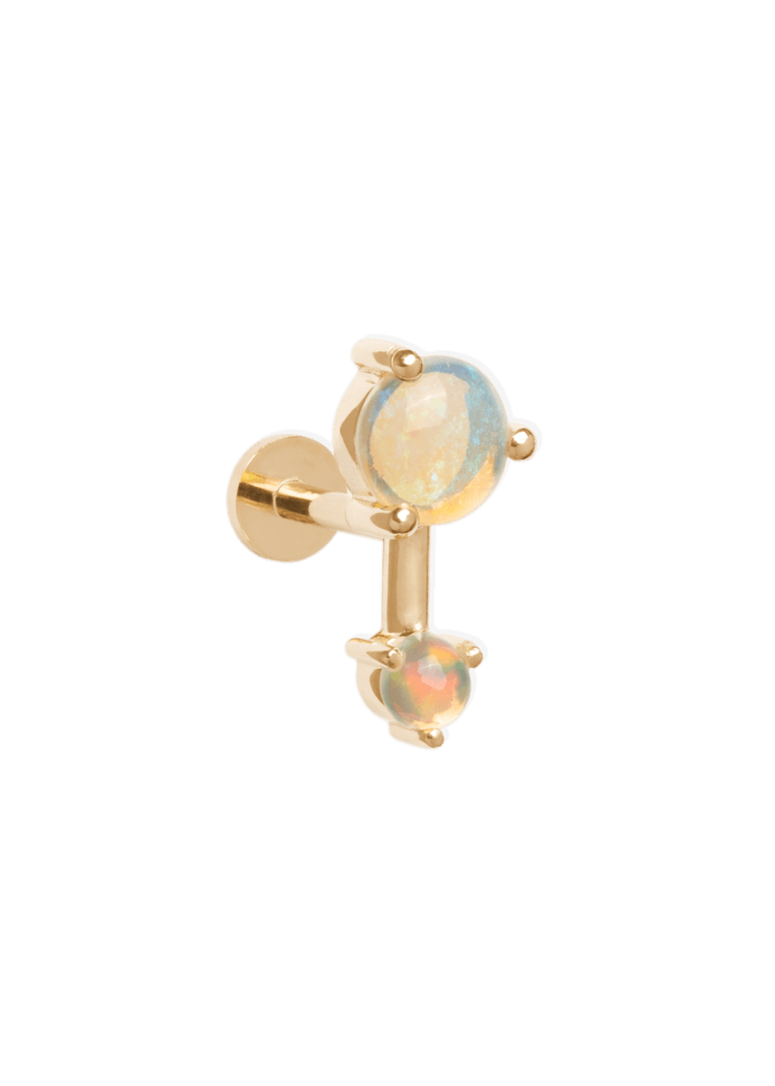 Cercei de piercing Lena Stud Opala 18k