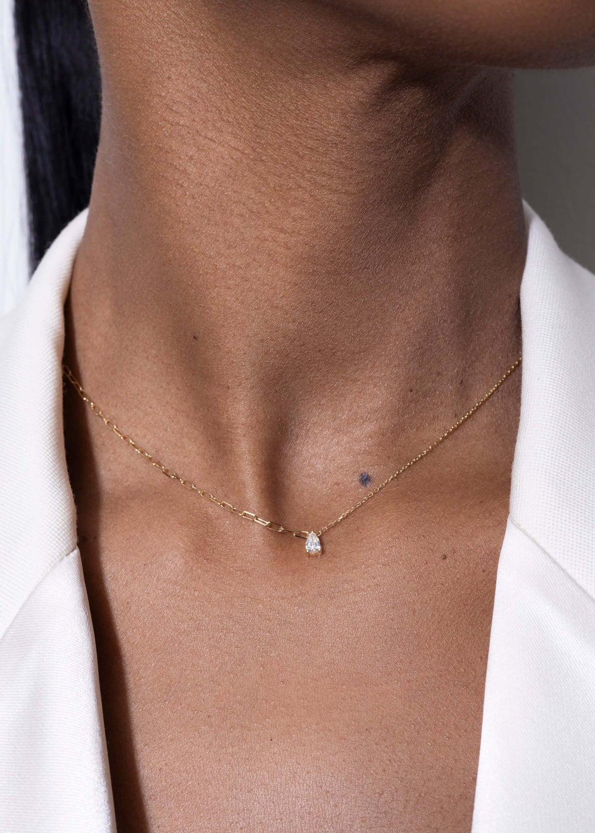 Pear necklace 18k diamond Necklaces