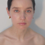 video of model wearing blake earrings in gold