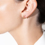 salt hoop 18k rubi earrings