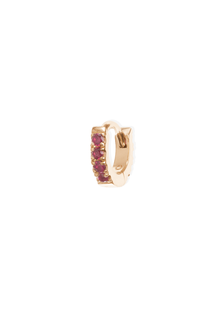 Salt 5 mm hoop 18k rubi Earrings