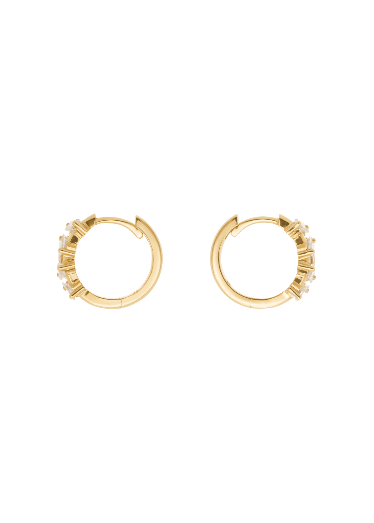 cercei cu diamante tăiate, cercei 18k