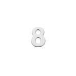 alphabet charm number 8 in silver