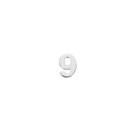 alphabet charm number 9 in silver
