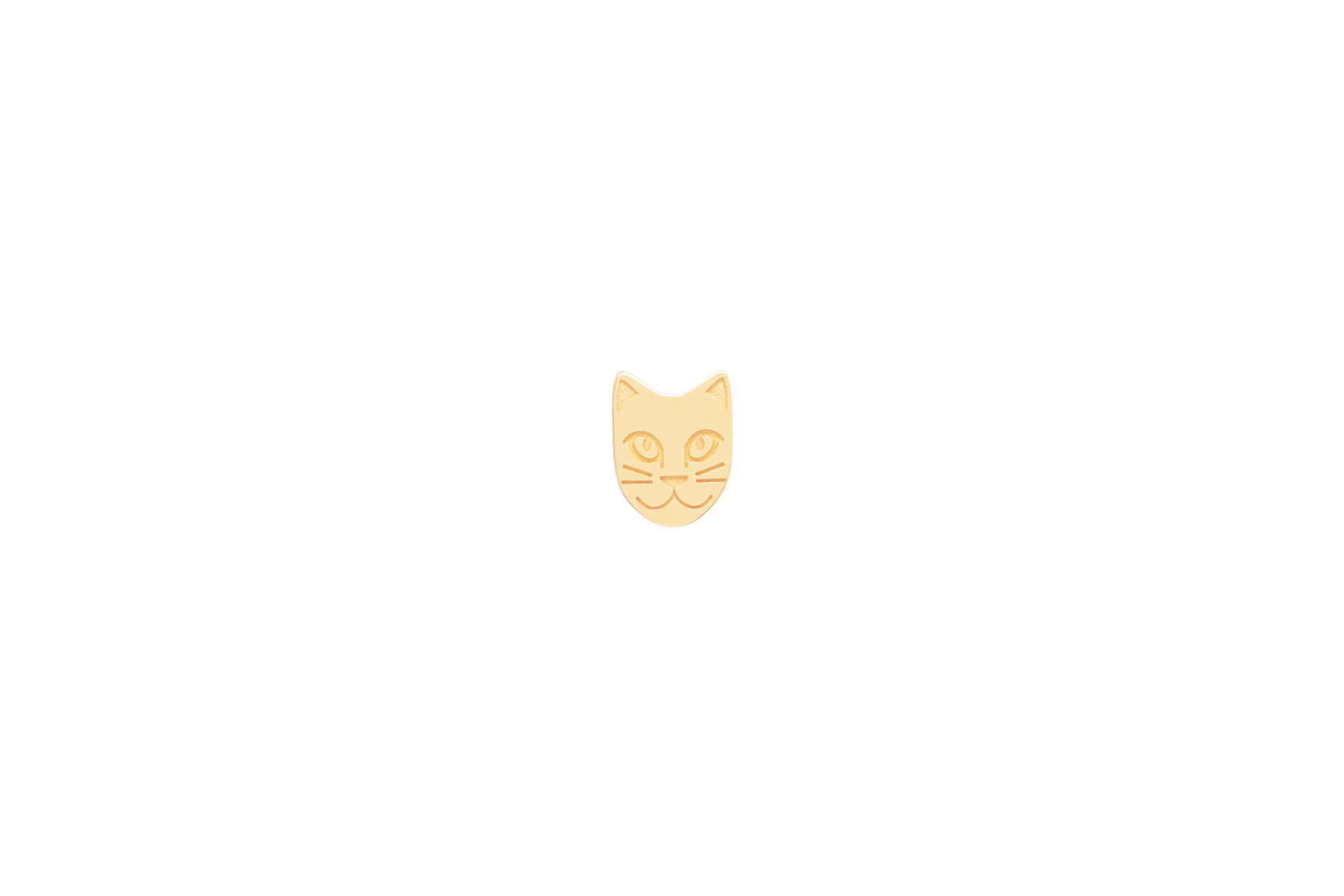alphabet charm cat in gold