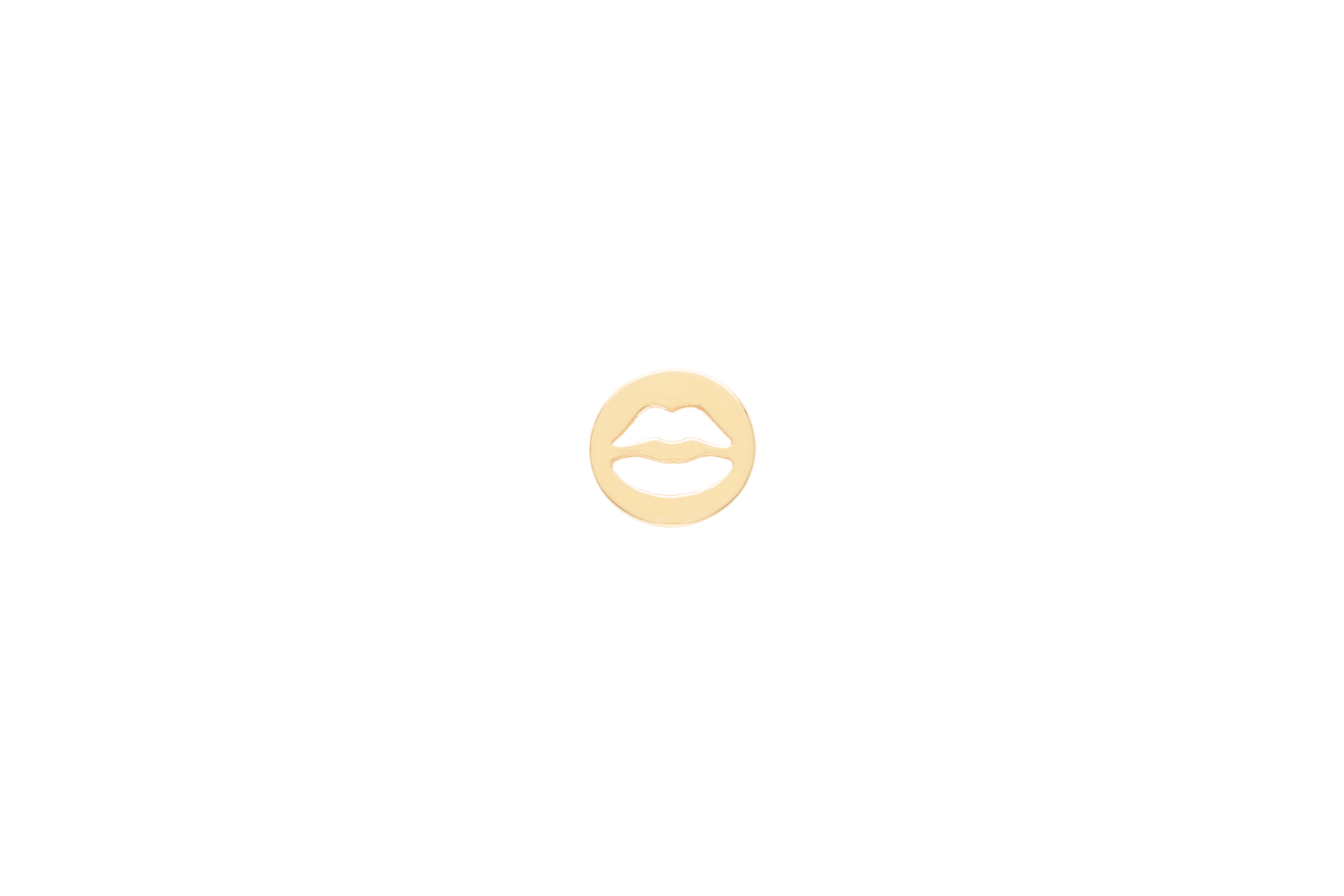 alphabet charm lips in gold