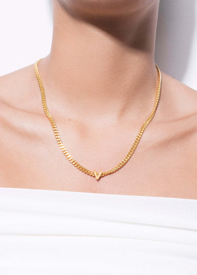 alphabet necklace with pendant V Necklaces