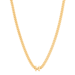 alphabet necklace with pendant N in gold