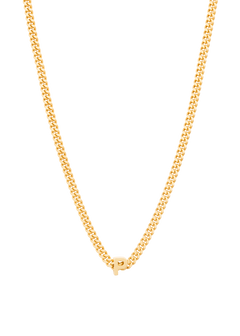 alphabet necklace with pendant P in gold