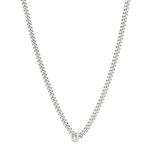 alphabet necklace with pendant J in silver