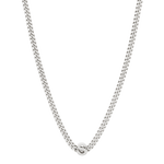 alphabet necklace with pendant S in silver