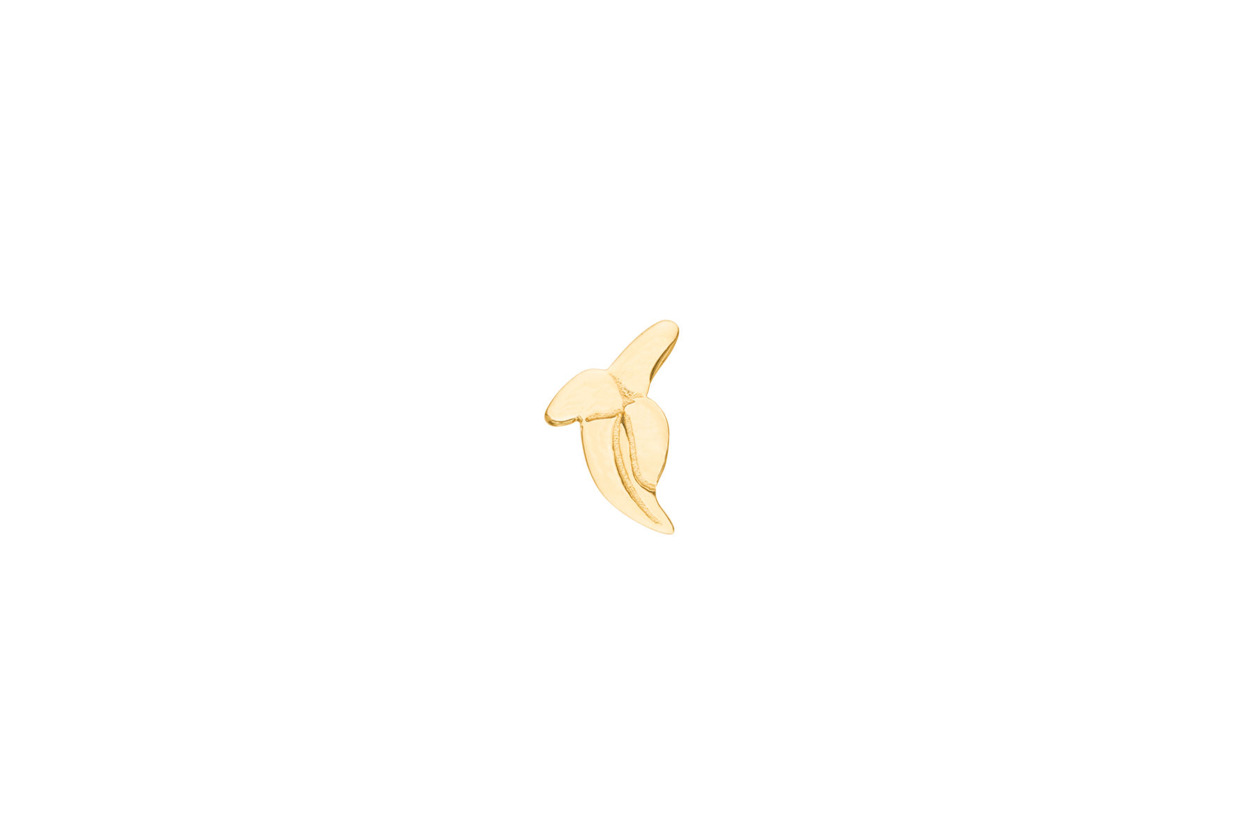 alphabet charm banana in gold