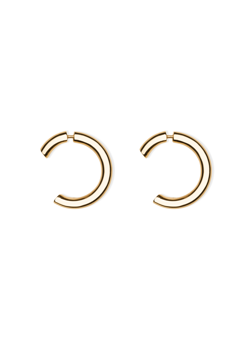 cat earrings in gold