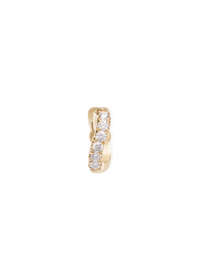 cercei cerc 5 mm cu diamante 18k