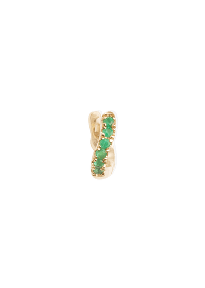 cercei cerc de 5 mm cu smarald 18k