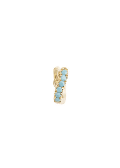 cercei tip cerc de 5 mm, 18k, turcoaz