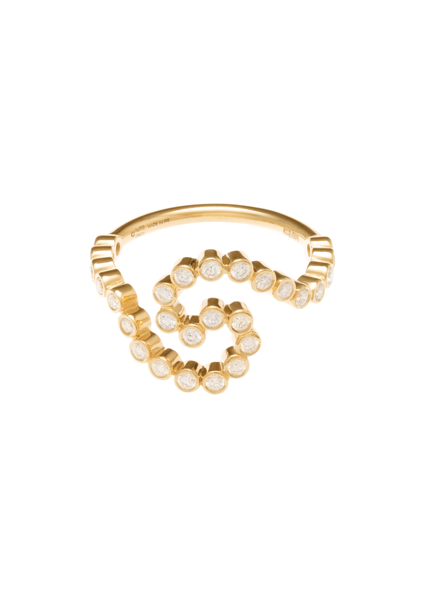 Celine Diamond 18k Circle Ring Rings