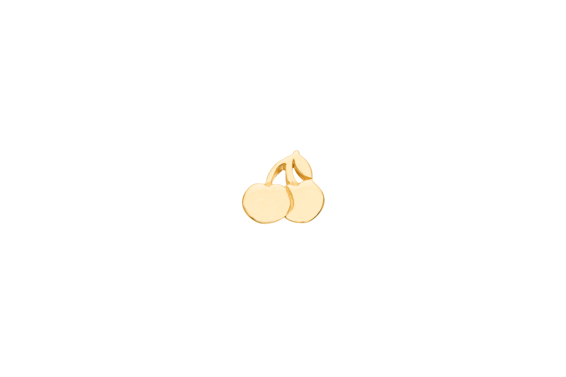 alphabet charm cherry in gold