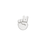alphabet charm peace in silver