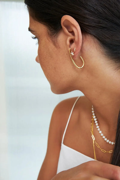 Elara Oval Hoops Earrings