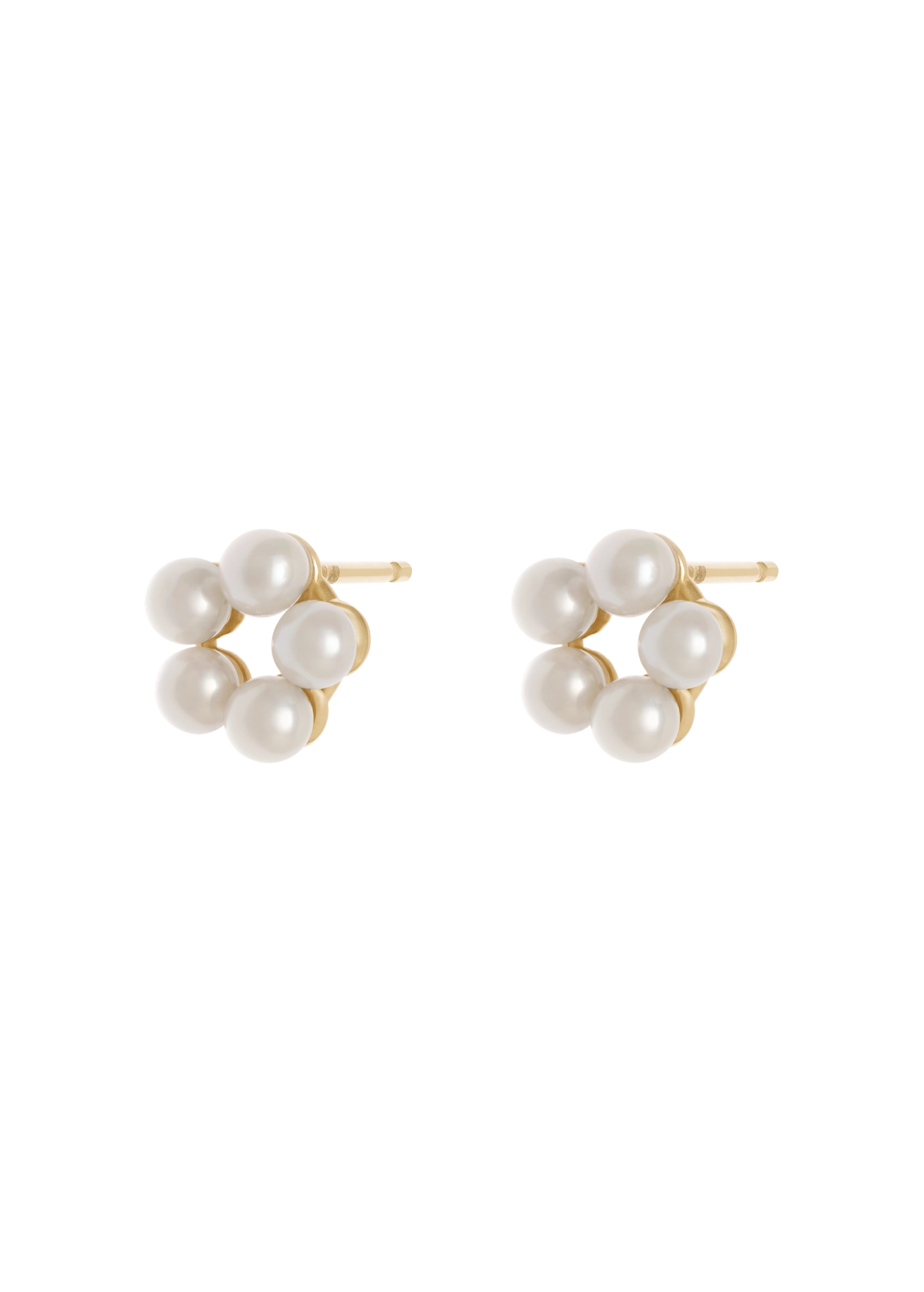 Cercei Elise Pearl din aur de 18k