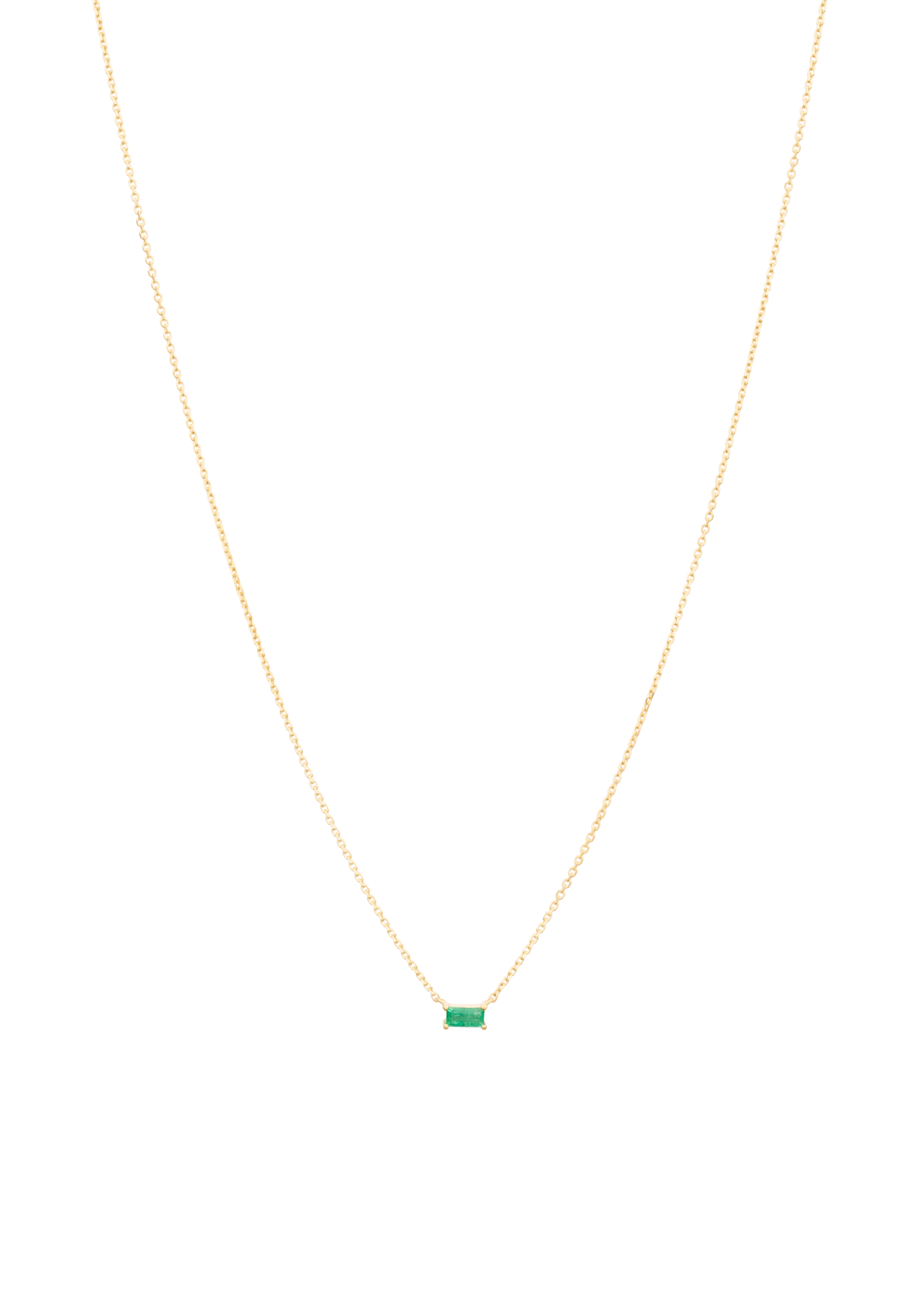 Colier Baguette cu Smarald 18k