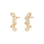 diamond floating earrings 18k