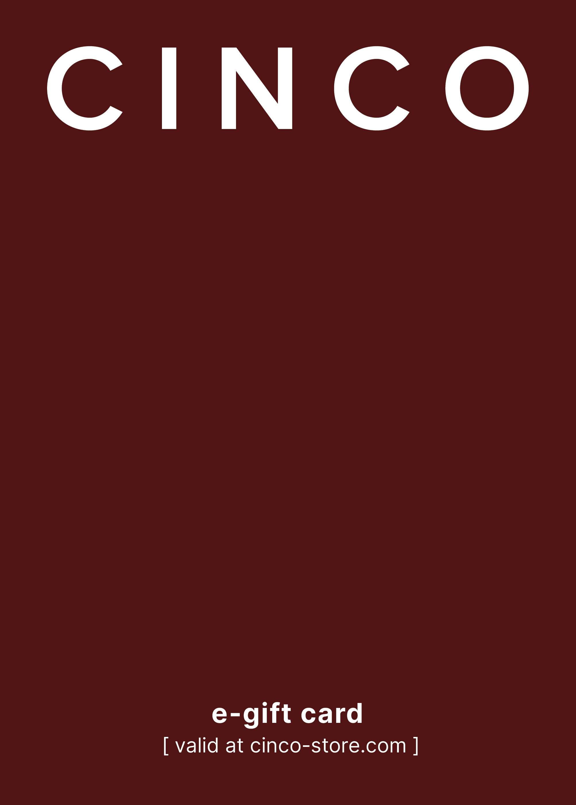 cardul e-gift CINCO