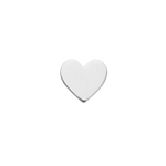 alphabet charm heart in silver