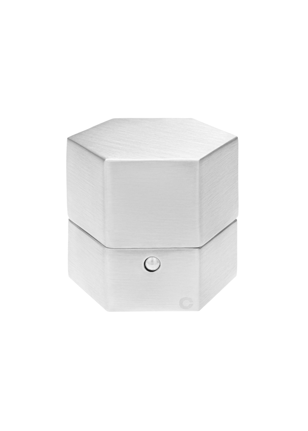 cutia hexagonală din argint