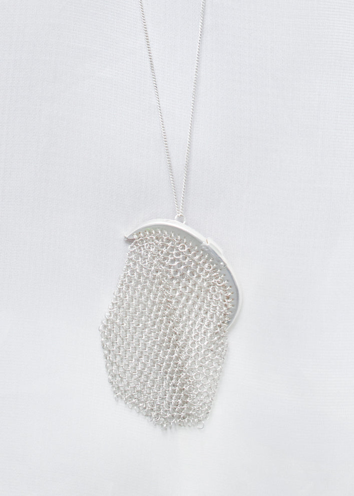 mesh wallet necklace