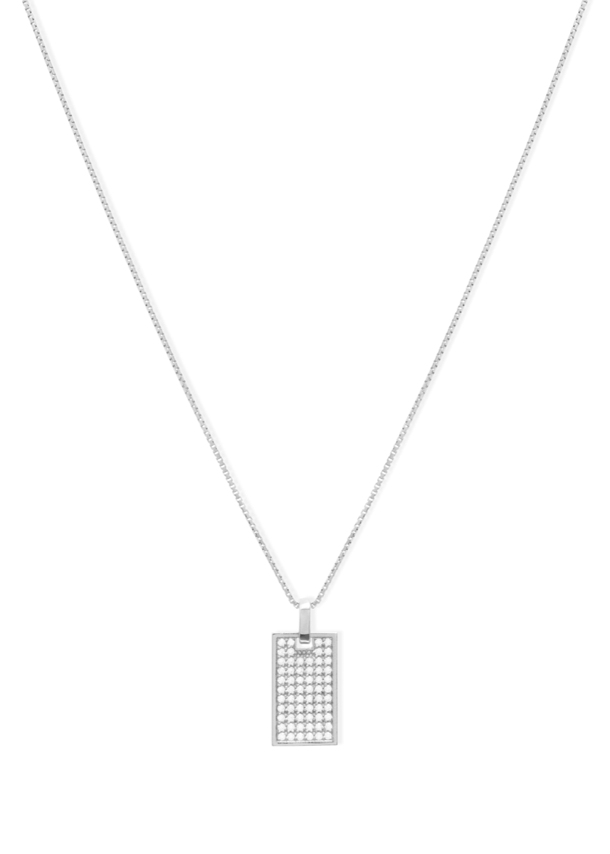 mile necklace in silver