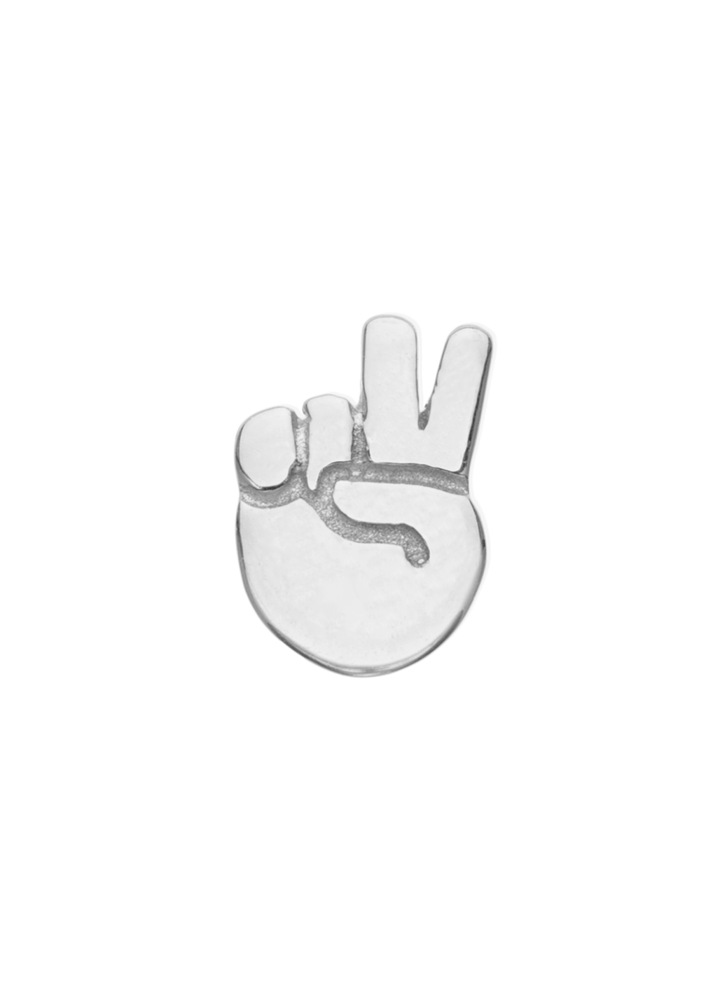 alphabet charm peace in silver