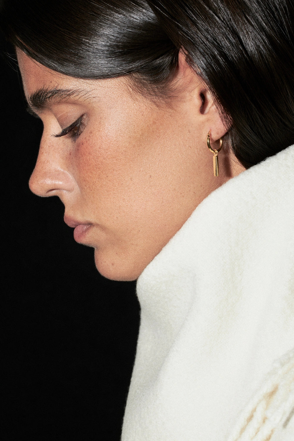 bela huggies earrings