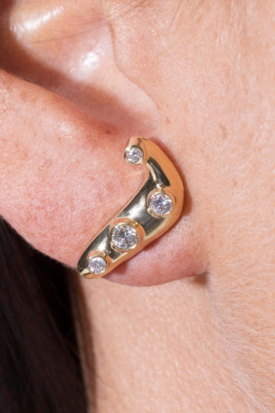 cercei nesfârșiți cu diamante de 18k Cercei