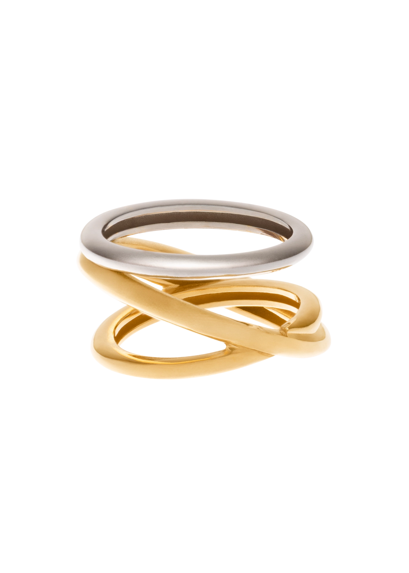 Inel sculptural Zara bicolor