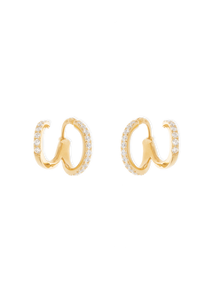 amina double layer earrings